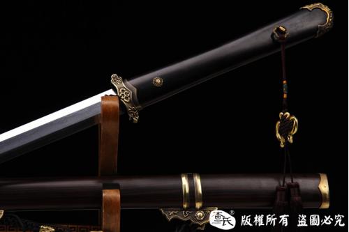 檀木铜装唐剑