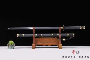 西汉镂空错银铁剑-高难度一体-孤品