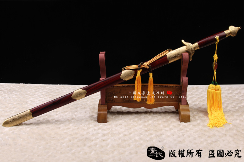 紫檀精品武术剑-太极剑-软剑